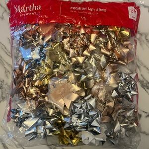 Martha Stewart Metallic Gift Bows - Silver and Gold